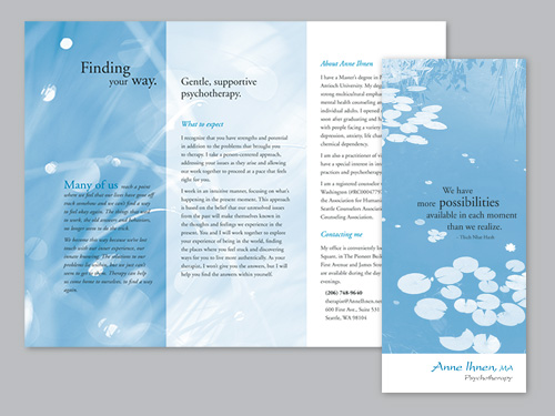  graphic design for psychotherapy brochure