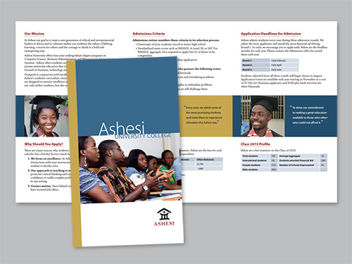college admissions brochure graphic design 